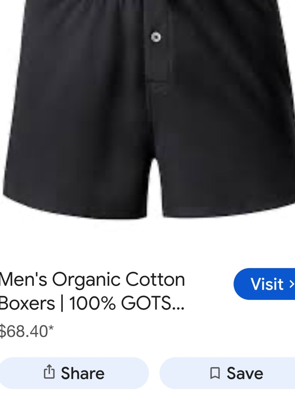 Men's NADS  Organic Cotton Boxers - Black